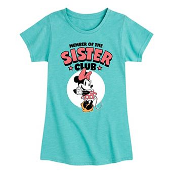 Disney's Minnie Mouse Girls 7-16 Member Of Sister Club Graphic Tee