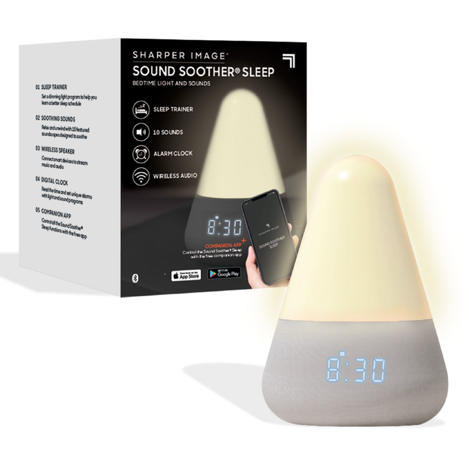 Sharper Image Soother Sleep Bedtime Light & Sound Machine