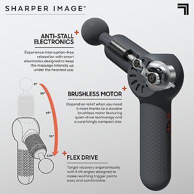 Sharper Image Powerboost Flex Pivot Percussion Massager