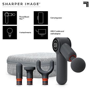 Sharper Image Powerboost Flex Pivot Percussion Massager