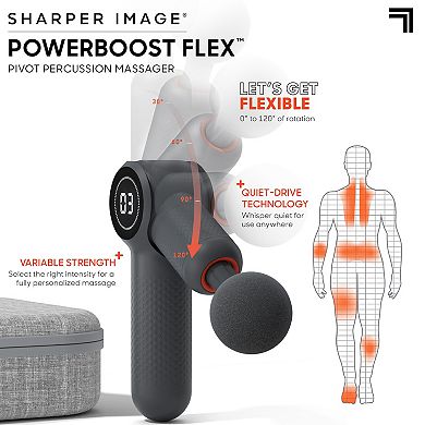 Sharper Image Powerboost Flex Pivot Percussion Massager