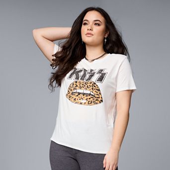 Women's Simply Vera Vera Wang Kiss Band Tee
