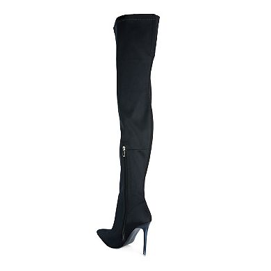 London Rag No Calm Women's Superstretch Knee High Stiletto Boots