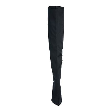 London Rag No Calm Women's Superstretch Knee High Stiletto Boots