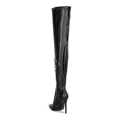 London Rag Gush Women's Over-The-Knee High Heel Boots
