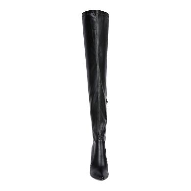 London Rag Gush Women's Over-The-Knee High Heel Boots