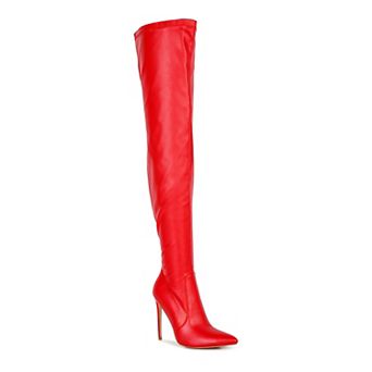 London Rag Gush Women's Over-The-Knee High Heel Boots