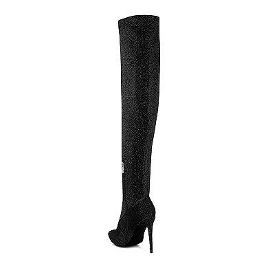 London Rag Tigerlily Women's High Heel Over-The-Knee Boots