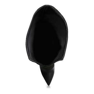 London Rag Fifido Women's High Heel Fold-Over Knee Boots