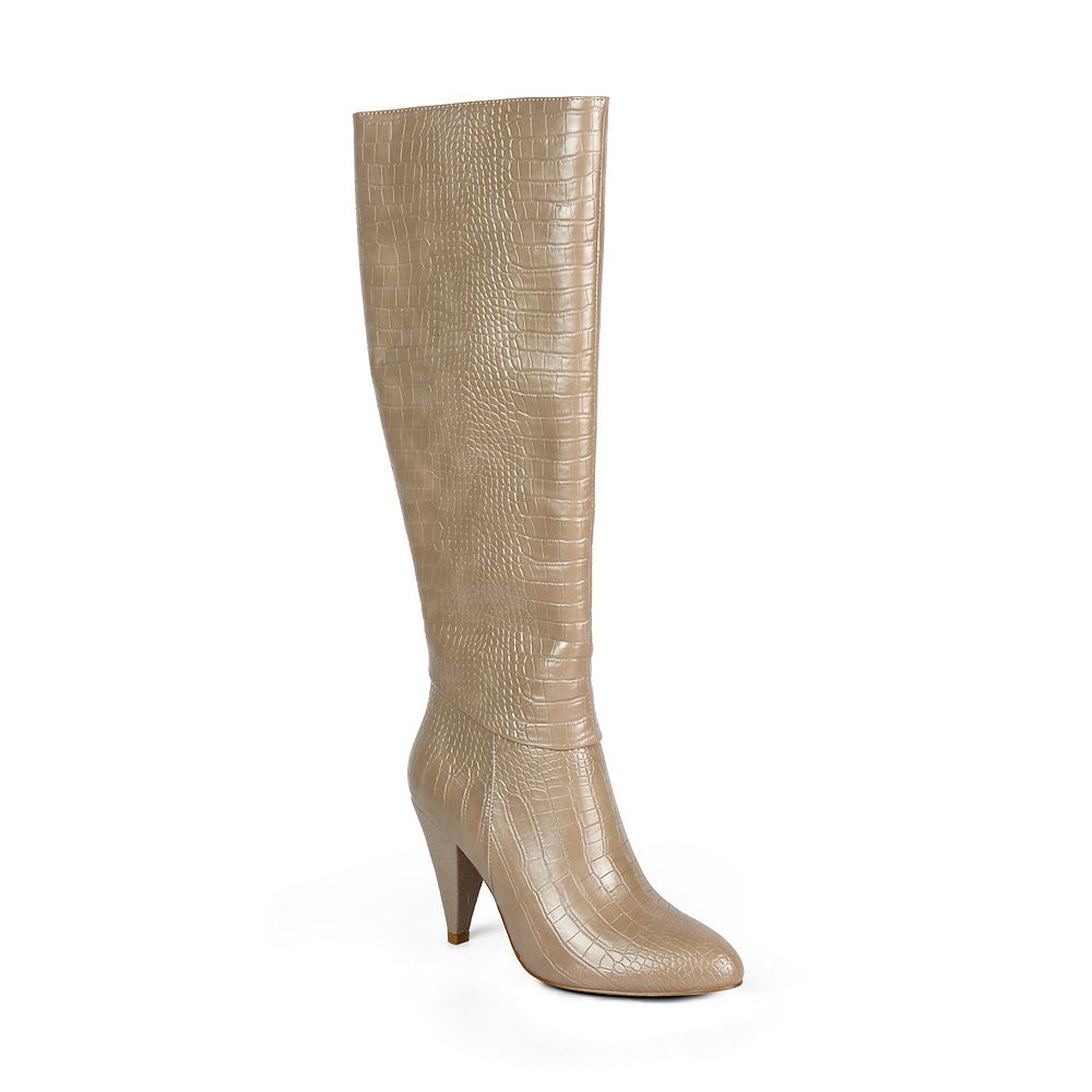 Rum Rolls Calf croco Heel Boots