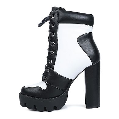 London Rag Moos Women's Block Heel Boots