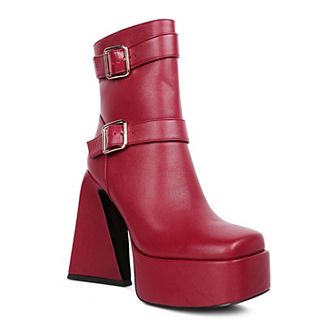 London Rag Hot Cocoa Women's High Heel Ankle Boots