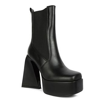 London Rag Frosty Women's Block Heel Chelsea Boots