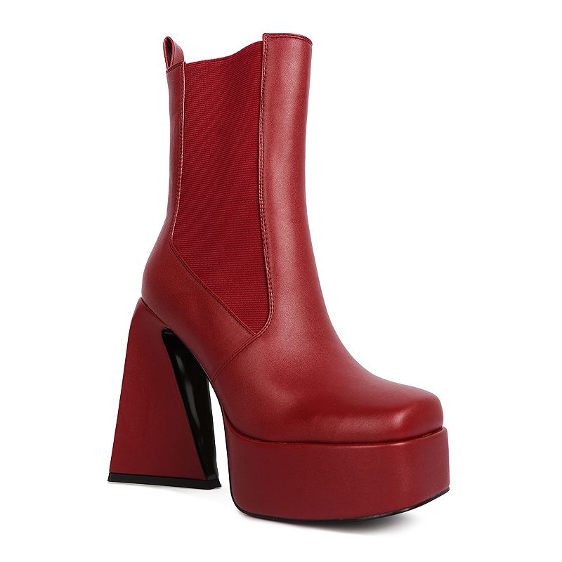 London Rag Frosty Women's Block Heel Chelsea Boots,