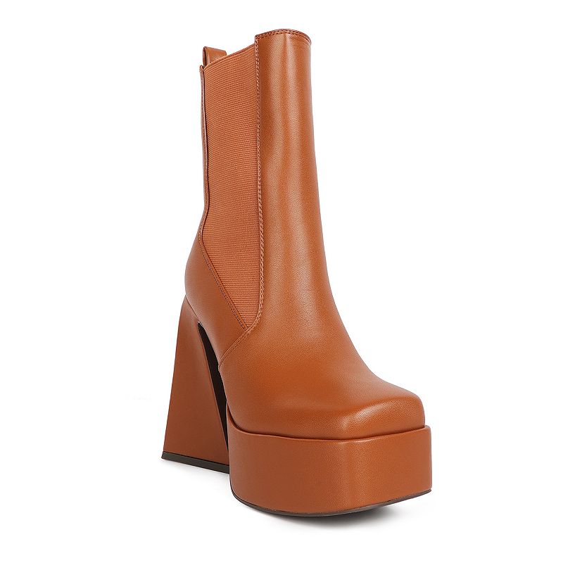 London Rag Frosty Women's Block Heel Chelsea Boots,
