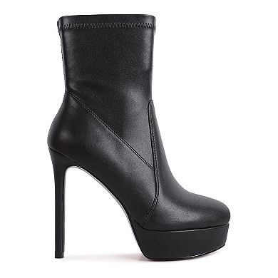 London Rag Rossetti Women's Stretch High Heel Ankle Boots