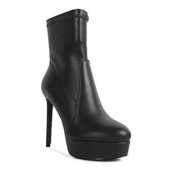 London Rag Rossetti Women's Stretch High Heel Ankle Boots