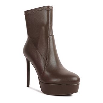 London Rag Rossetti Women's Stretch High Heel Ankle Boots