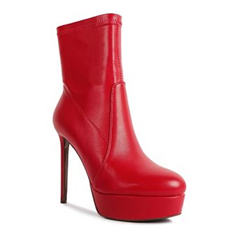 London Rag Rossetti Women's Stretch High Heel Ankle Boots