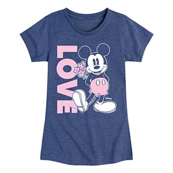 Disney's Mickey Mouse Girls 7-16 Love Graphic Tee
