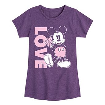 Disney's Mickey Mouse Girls 7-16 Love Graphic Tee