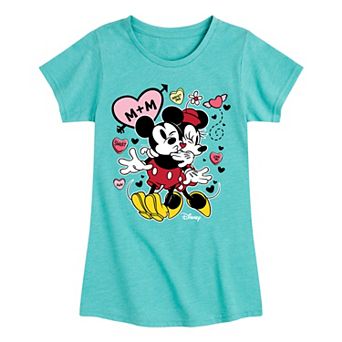 Disney's Mickey Mouse Girls 7-16 Kiss Hug Graphic Tee