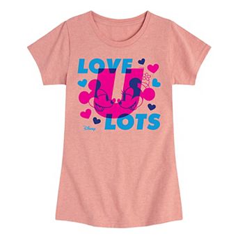 Disney's Mickey Mouse Girls 7-16 Love U Lots Graphic Tee