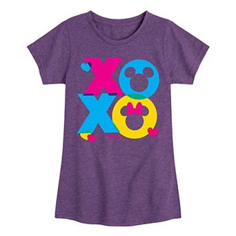 Disney's Mickey Mouse Girls 7-16 XOXO Stacked Silhouettes Graphic Tee