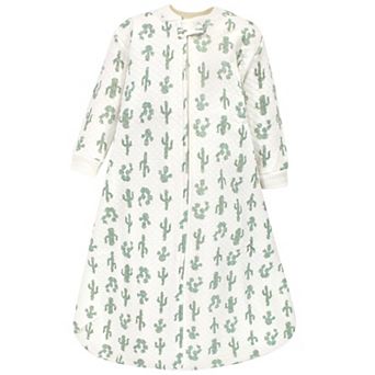 Hudson Baby Infant Premium Quilted Long Sleeve Sleeping Bag and Wearable Blanket, Neutral Cactus