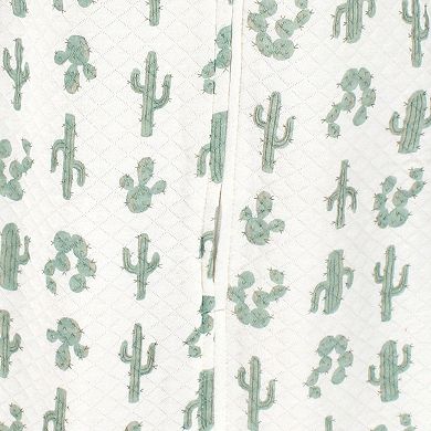 Hudson Baby Infant Premium Quilted Long Sleeve Sleeping Bag and Wearable Blanket, Neutral Cactus