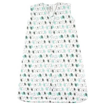 Luvable Friends Baby Sleeveless Jersey Cotton Sleeping Bag, Sack, Blanket, Mint Elephants Jersey