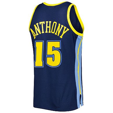 Men's Mitchell & Ness Carmelo Anthony Navy Denver Nuggets 2006-07 Hardwood Classics Swingman Jersey