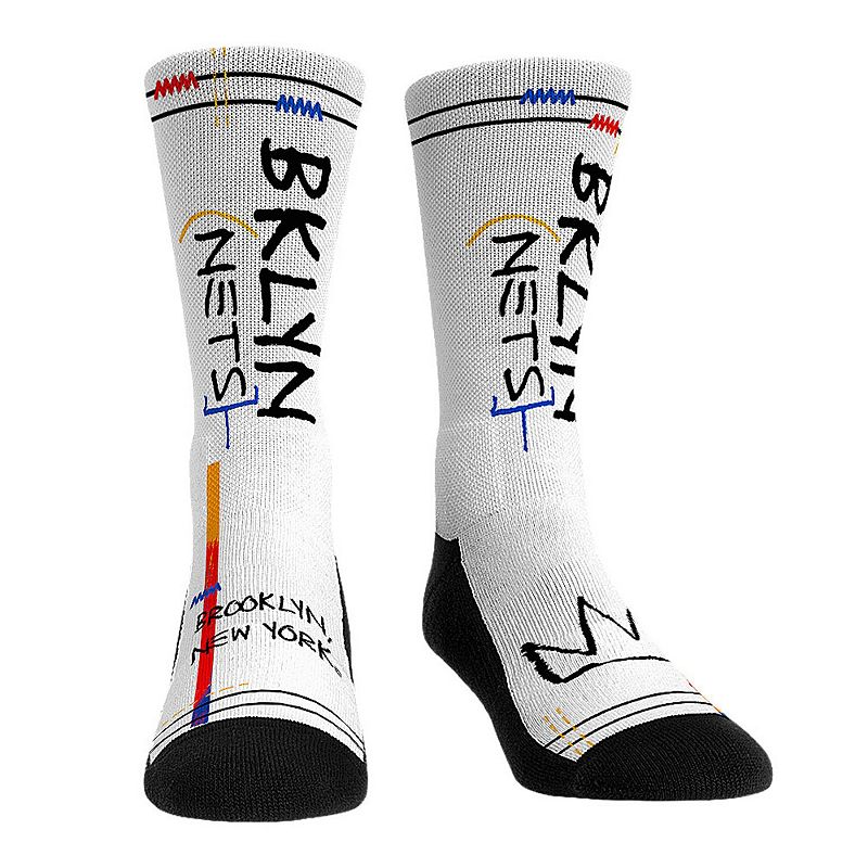 Rock Em Socks Brooklyn Nets 2022/23 City Edition Crew Socks, Adult Unisex, 
