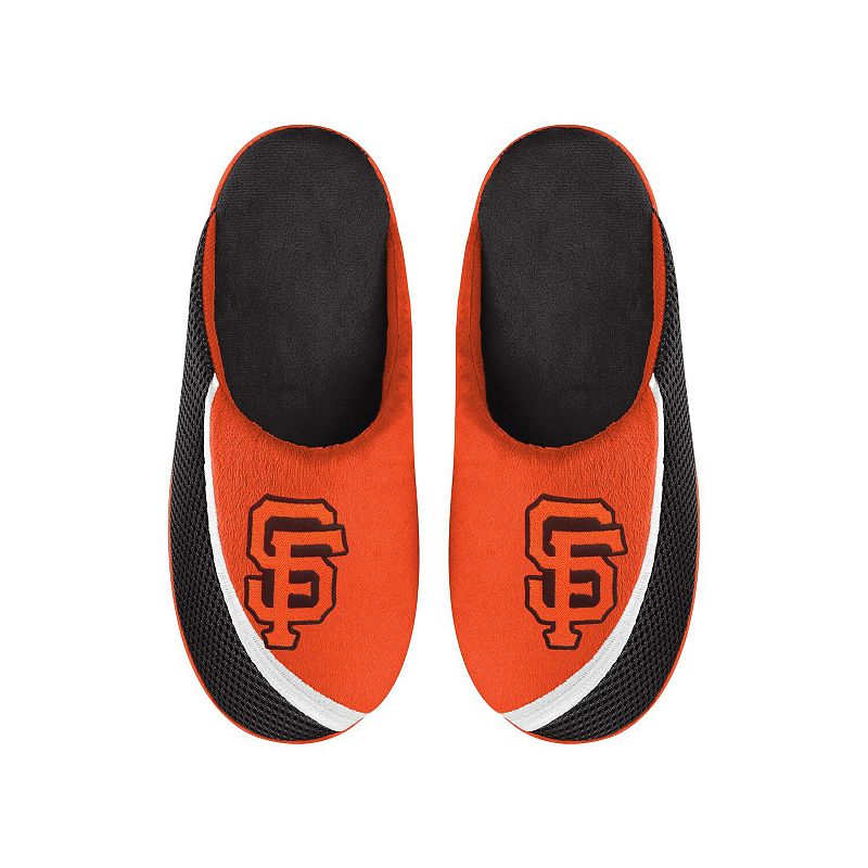 Mens FOCO San Francisco Giants Big Logo Color Edge Slippers, Size: Small, 