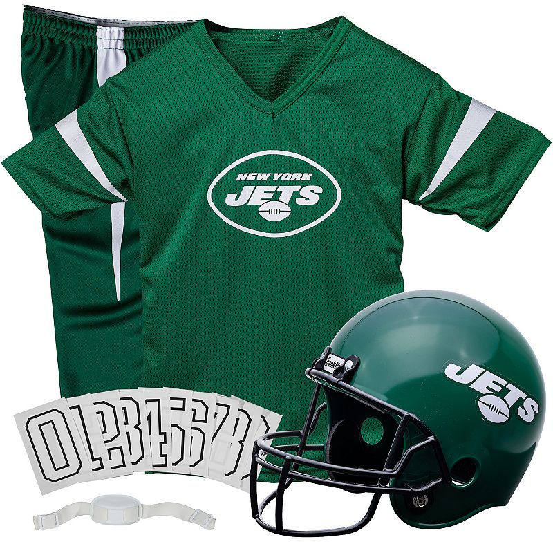 Franklin Sports New York Jets Kids NFL Uniform Set, Green, Large