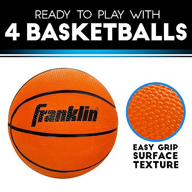 Franklin Sports 2-Player Arcade Indoor Basketball Shootout with Electronic Scoreboard and 4 Mini Basketballs