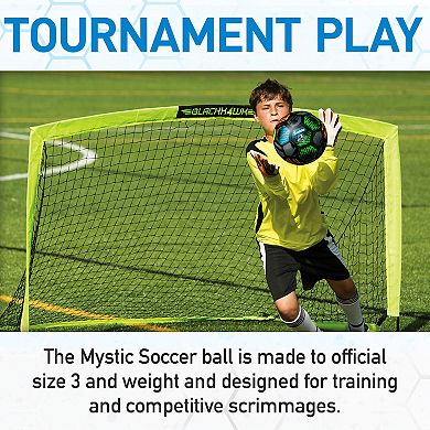 Franklin Sports MYSTIC Size 3 Youth Soccer Ball with Air Pump Included