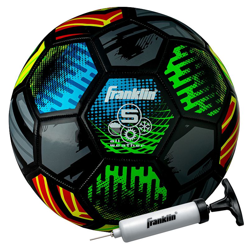Franklin Sports MYSTIC Official Size 5 Soccer Ball with Air Pump Included, 