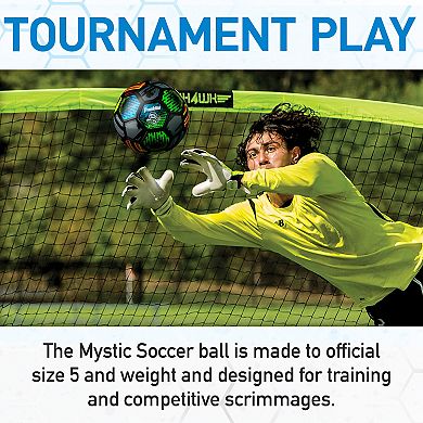 Franklin Sports MYSTIC Official Size 5 Soccer Ball with Air Pump Included