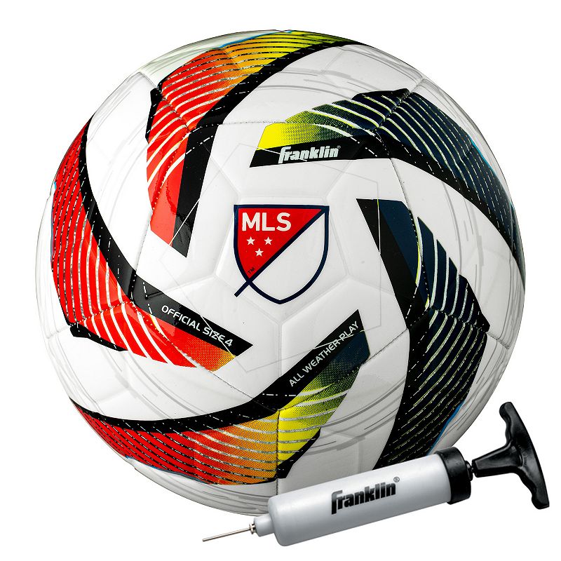 Franklin Sports MLS TORNADO Official Size 4 Youth Soccer Ball with Air Pump