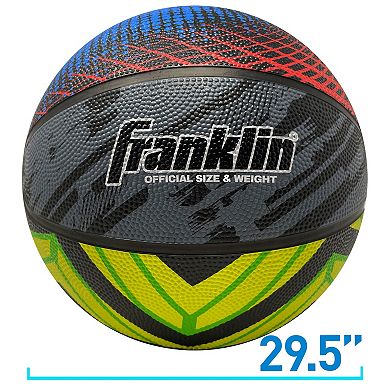 Franklin Sports MYSTIC 29.5-Inch Official Size Indoor + Outdoor Basketball with Air Pump Included