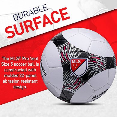 Franklin Sports MLS Pro Vent Official Size 5 Soccer Ball with Air Pump Included