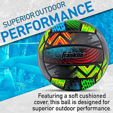 Franklin Sports MYSTIC Volleyball Outdoor + Beach Volleyball Ball Set with Air Pump Included
