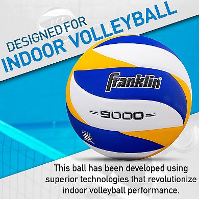 Franklin Sports 9000 Indoor Official Size and Weight Volleyball with Air Pump Included