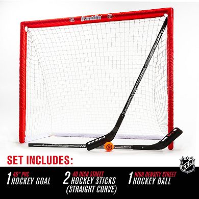 Franklin Sports NHL Youth Hockey Sticks, Goal & Roller Ball Set