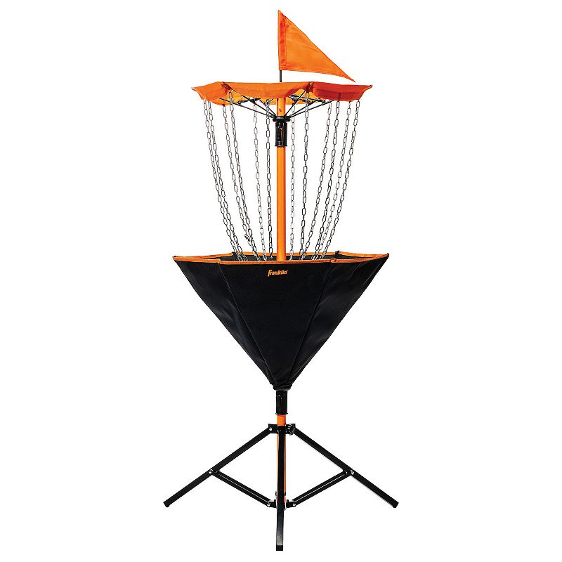Franklin Sports PDGA Approved Portable Disc Golf Basket Set with Metal Chai