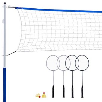 Franklin Sports Complete Badminton Set with Net, Rackets and Birdies