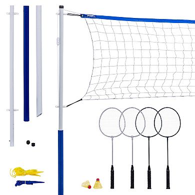 Franklin Sports Complete Badminton Set with Net, Rackets and Birdies