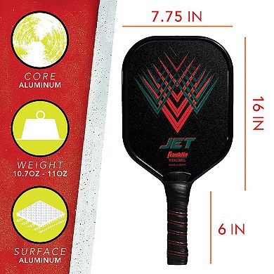 Franklin Sports Pickleball 2 Player Jet Aluminum Paddles and 2 X-40 Pickleballs Set