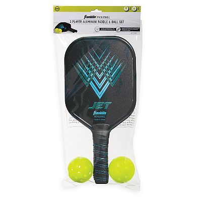 Franklin Sports Pickleball 2 Player Jet Aluminum Paddles and 2 X-40 Pickleballs Set